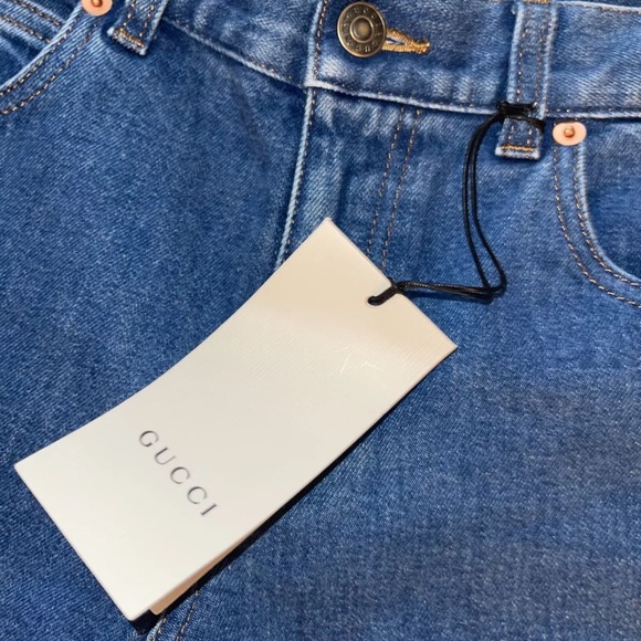 Gucci Embroidered High-rise Flared Jeans - Mid denim 24 new - Picture 12 of 12